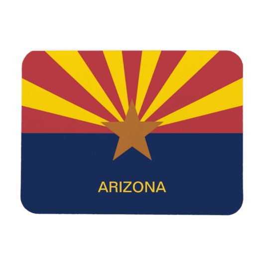 Flagge von Arizona Magnet (Horizontal)