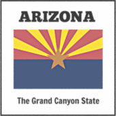 Flagge von Arizona mit Staat-Motto Aufkleber (Vorderseite)
