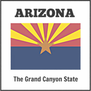 Flagge von Arizona mit Staat-Motto Aufkleber