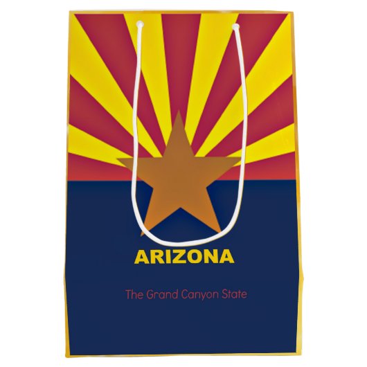 Flagge von Arizona Mittlere Geschenktüte (Rückseite)
