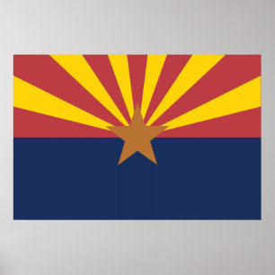 Flagge von Arizona Poster