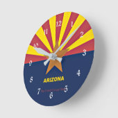 Flagge von Arizona Runde Wanduhr (Winkel)