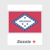 Flagge von Arkansas Aufkleber (Blatt)