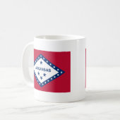 Flagge von Arkansas Kaffeetasse (Vorderseite Links)