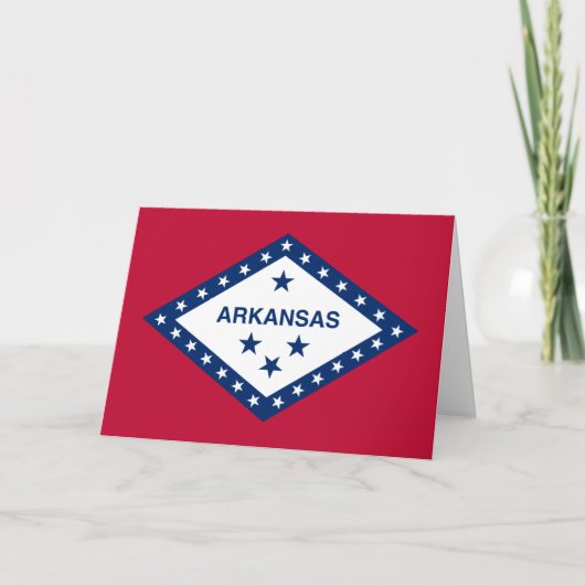 Flagge von Arkansas Karte (Vorderseite)