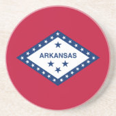 Flagge von Arkansas Sandstein Untersetzer (Vorne)