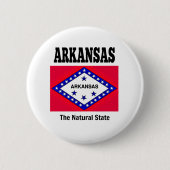 Flagge von Arkansas und Motto Button (Vorderseite)