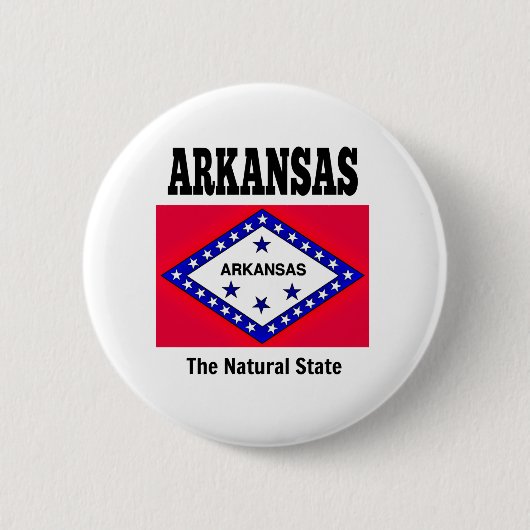 Flagge von Arkansas und Motto Button (Vorderseite)