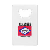 Flagge von Arkansas und Motto Geldbeutel Flaschenöffner (Rückseite)