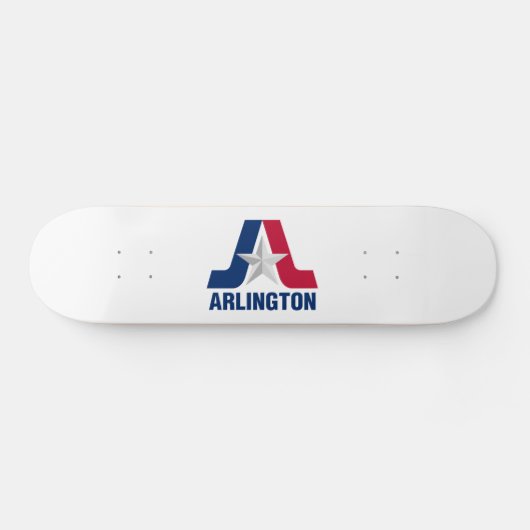 Flagge von Arlington, Skateboard von Texas (Horizontal)