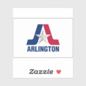 Flagge von Arlington, Texas Aufkleber (Blatt)