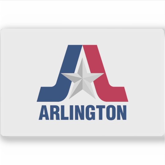 Flagge von Arlington, Texas Aufkleber (Vorderseite)