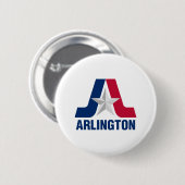Flagge von Arlington, Texas Button (Vorne & Hinten)