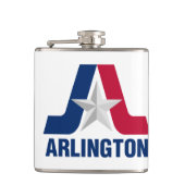 Flagge von Arlington, Texas Flask Flachmann (Vorderseite)