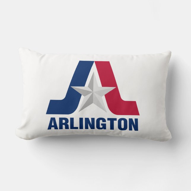 Flagge von Arlington, Texas Lumbar Kissen (Vorderseite)