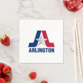 Flagge von Arlington, Texas Napkins Serviette (Beispiel)