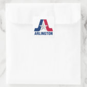 Flagge von Arlington, Texas Square Sticker (Tasche)