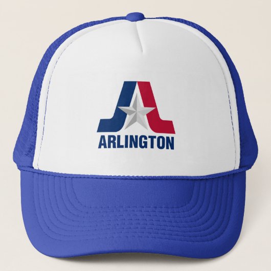 Flagge von Arlington, Texas Trucker Hat Truckerkappe (Vorderseite)