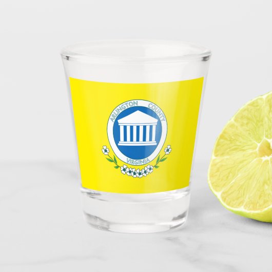 Flagge von Arlington (Virginia) Schnapsglas (Vorderseite)