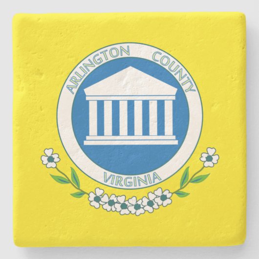 Flagge von Arlington (Virginia) Steinuntersetzer (Vorderseite)