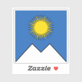 Flagge von Arosa, Schweiz Aufkleber (Blatt)