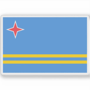 Flagge von Aruba Aufkleber