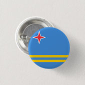 Flagge von Aruba Button (Vorne & Hinten)