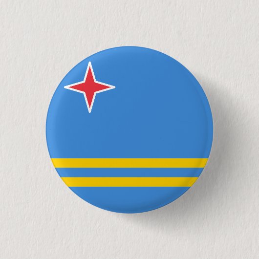 Flagge von Aruba Button (Vorderseite)