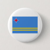 Flagge von Aruba Button (Vorderseite)