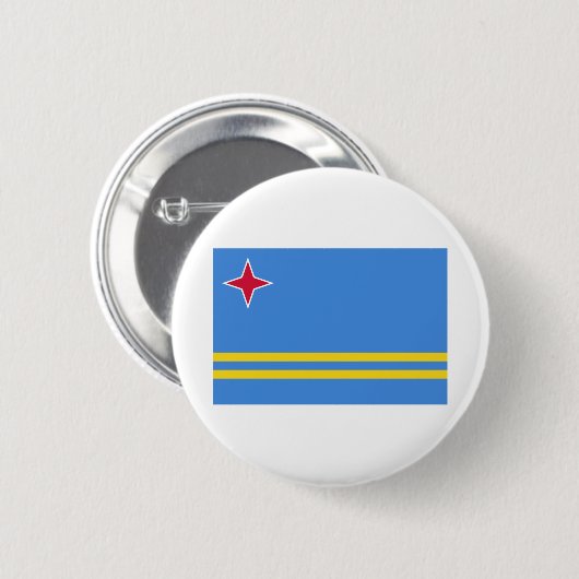 Flagge von Aruba Button (Vorne & Hinten)