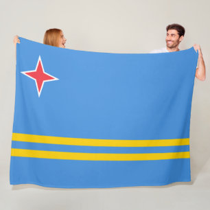 Flagge von Aruba Fleecedecke