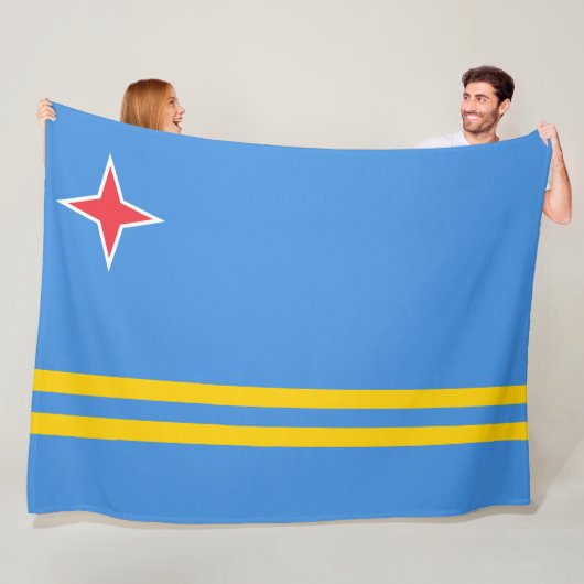 Flagge von Aruba Fleecedecke (Beispiel)