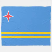 Flagge von Aruba Fleecedecke (Vorderseite (Horizontal))