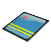 Flagge von Aruba Fliese (Seite)