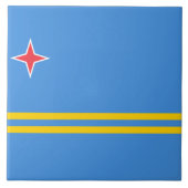 Flagge von Aruba Fliese (Vorderseite)