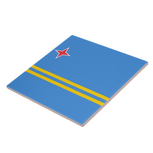 Flagge von Aruba Fliese (Seite)