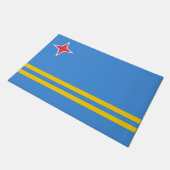 Flagge von Aruba Fußmatte (Schrägansicht)