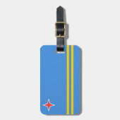 Flagge von Aruba Gepäckanhänger (Vorderseite vertikal)
