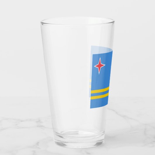 Flagge von Aruba Glas (Rechts)