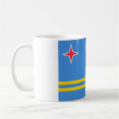 Flagge von Aruba Kaffeetasse (Links)