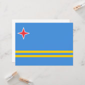 Flagge von Aruba Karte (Vorderseite/Rückseite Beispiel)