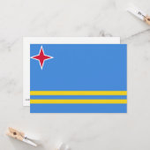 Flagge von Aruba Karte (Vorderseite/Rückseite Beispiel)