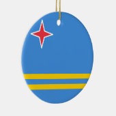 Flagge von Aruba Keramik Ornament (Rechts)