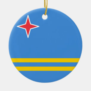 Flagge von Aruba Keramik Ornament