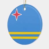 Flagge von Aruba Keramik Ornament (Links)
