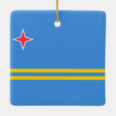 Flagge von Aruba Keramikornament (Rückseite)