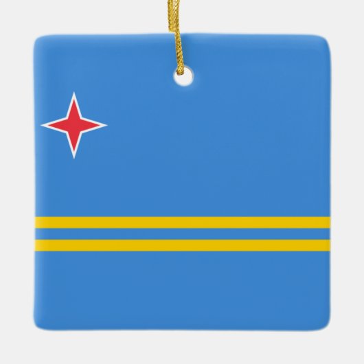 Flagge von Aruba Keramikornament (Vorderseite)