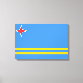 Flagge von Aruba Leinwanddruck