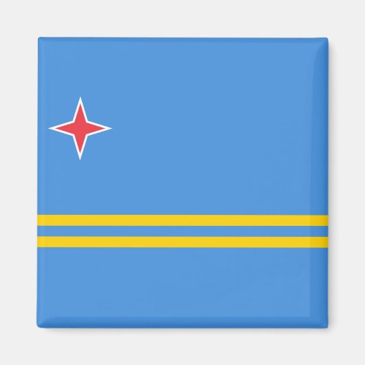 Flagge von Aruba Magnet (Vorne)