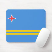 Flagge von Aruba Mousepad (Mit Mouse)